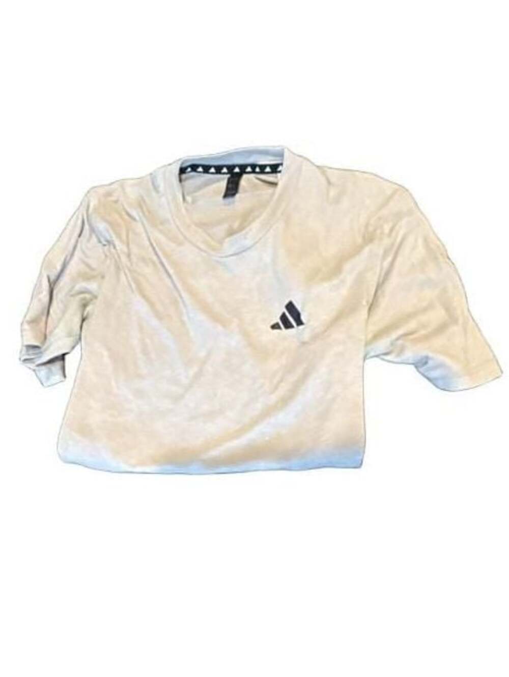 Adidas Essentials 3-Stripes Single Jersey Tee - Beige
